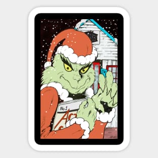 Vintage Grinch Sticker